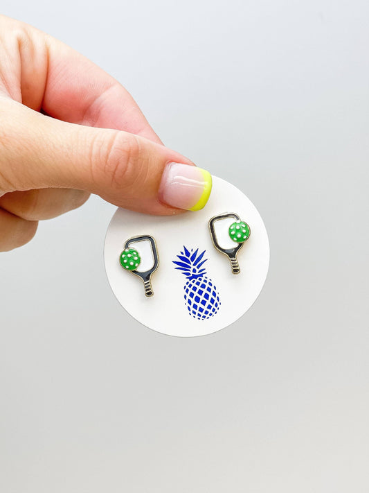 Pickleball Signature Enamel Stud Earrings by Prep Obsessed Wholesale