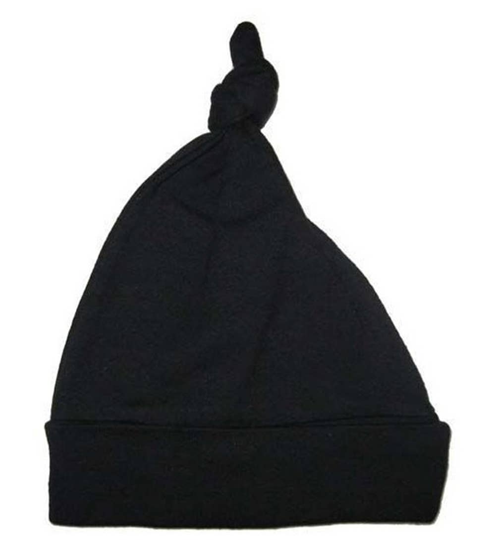Black Knotted Baby Cap