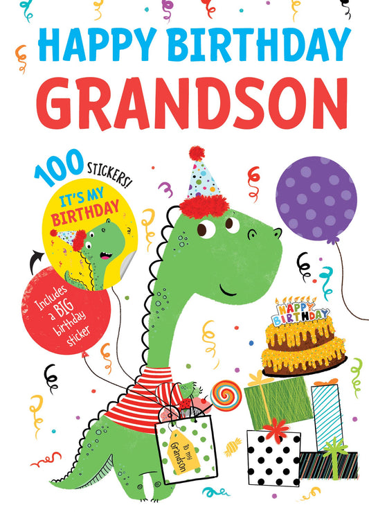 Happy Birthday Grandson personalized storybook with stickers by Sourcebooks