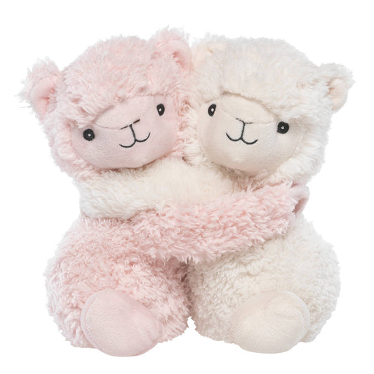 Llama Hugs Warmies plush duo with lavender scent and Velcro-attach arms