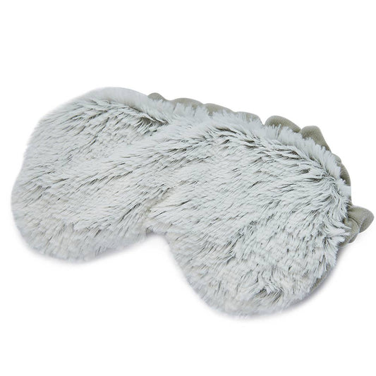 Warmies® Marshmallow Eye Mask in soft gray, 8.5 inches, with French lavender scent