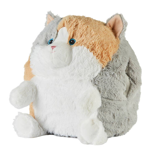 Warmies Supersized Cat Hand Warmer, lavender-scented plush with removable microwave heat pack
