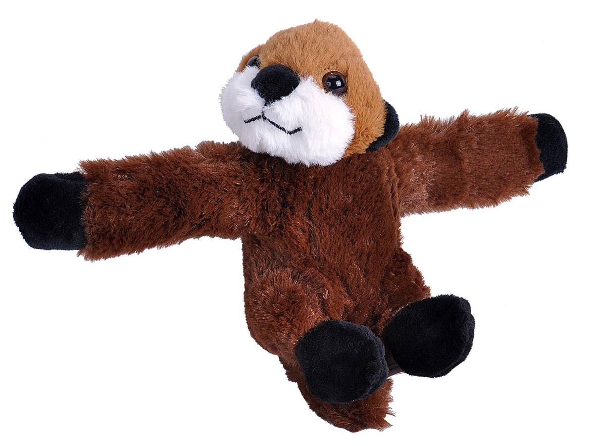 Huggers Otter 8-inch stuffed animal by Wild Republic in soft plush fabric