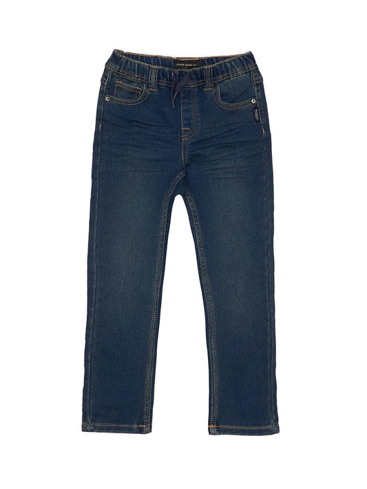 Cairo Boys City Skinny Fit Knit Denim in Indigo by Silver Jeans with adjustable waistline