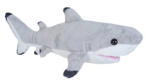 Sea Critters Blacktip Shark 11-inch plush toy with black-tipped fins, soft materials.