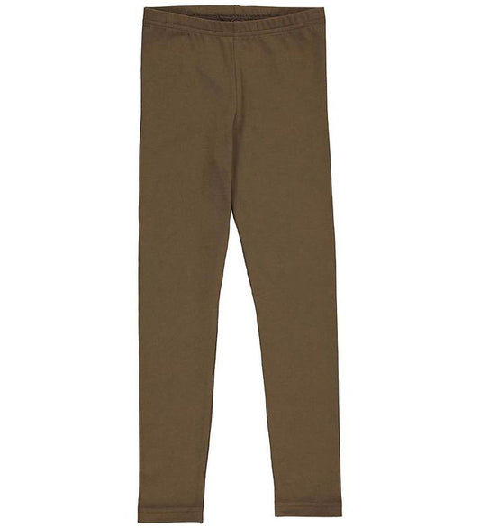 Fred's World brown leggings with elastic waist, made from GOTS certified organic cotton