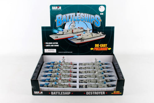 Daron Aircraft Carrier Pullback die-cast battleship toy with pullback action