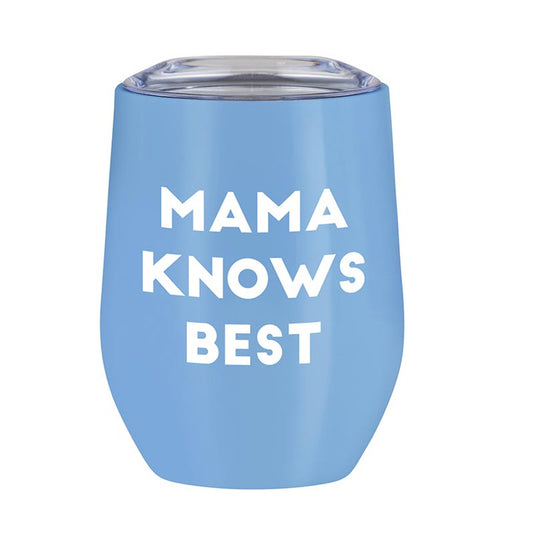Mama Knows Best stainless steel tumbler by Slant, 12 oz capacity, refined design