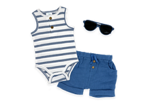Load image into Gallery viewer, Rose Textiles - 3 Piece Sunglass Set: Navy Striped
