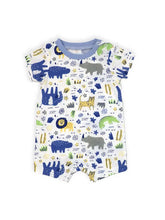 Load image into Gallery viewer, Rose Textiles - 2 Piece Romper Set: Zoo Animal
