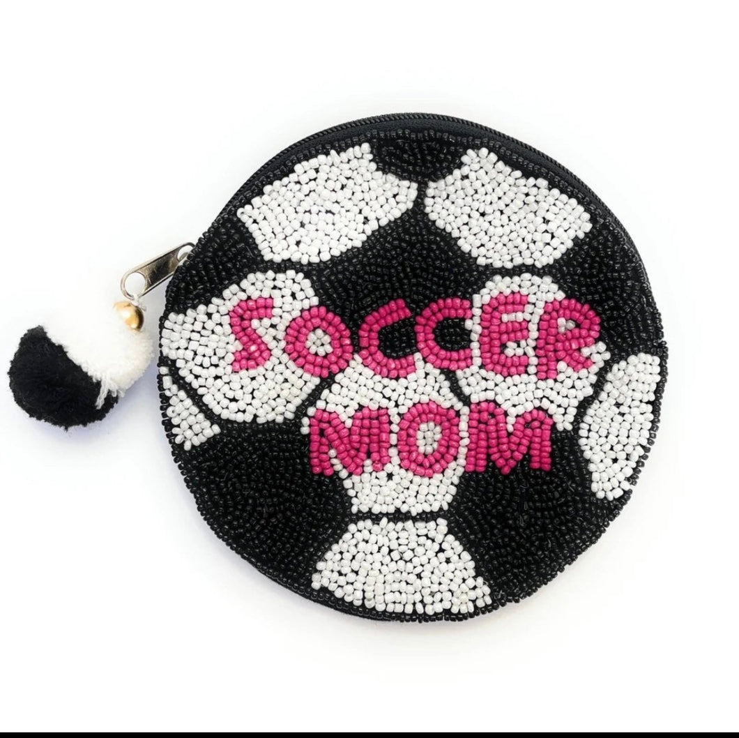 La Chic Soccer Mom Beaded Purse