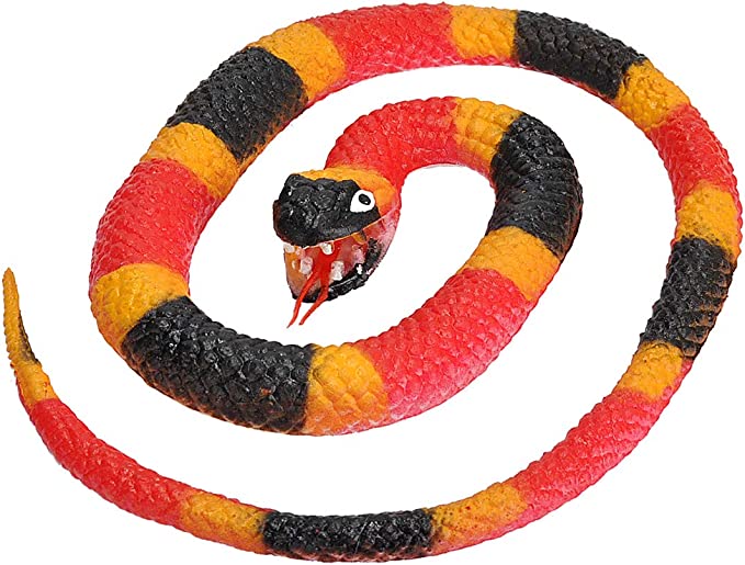 Wild Republic Coral Snake educational toy in durable rubber with authentic coral snake markings