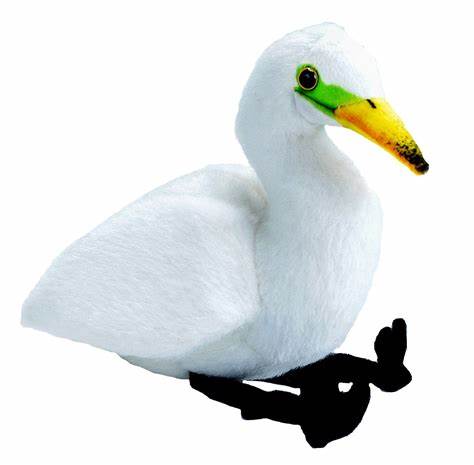 Wild Republic Audubon Great Egret 4-inch plush with sound feature; white with fine detail
