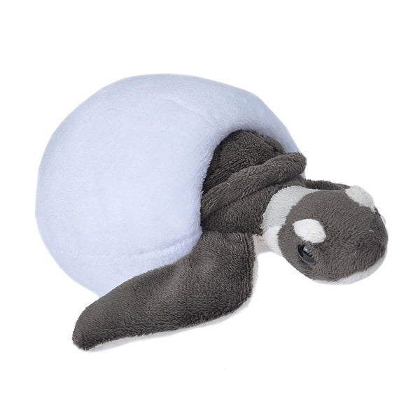 Wild Republic Hatchlings plush green sea turtle with removable plush egg shell, 6 inches