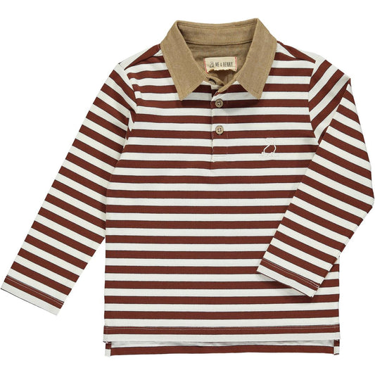 Me & Henry Waverly Brown Stripe Polo