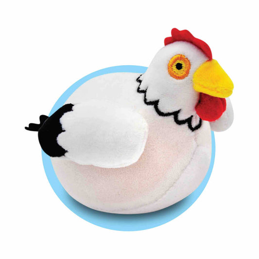 Streamline Sophia Lor Hen Jumbo PBJ activity toy in cream, scaled-up design for portable play