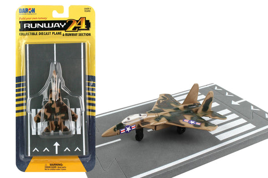 Daron F-15 Eagle die-cast metal model airplane with included foam runway
