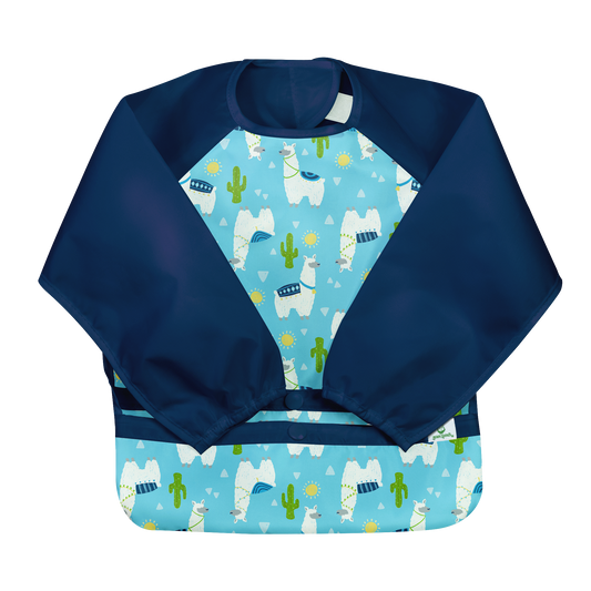 Llamas Snap & Go Easy Wear Long Sleeve Bib - 2 sizes