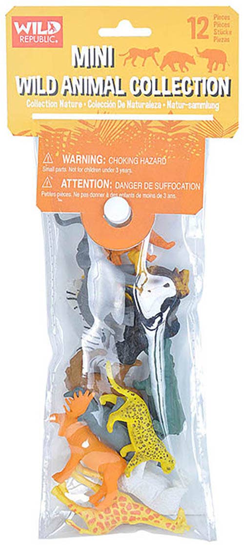 Wild Republic Polybag Mini Wild Animals set of eleven-inch animal figures
