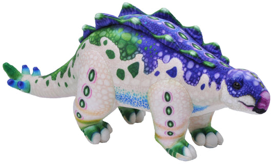 Dinosauria IV Stegosaurus 12-inch stuffed animal by Wild Republic with embroidered details and plate texture along spine