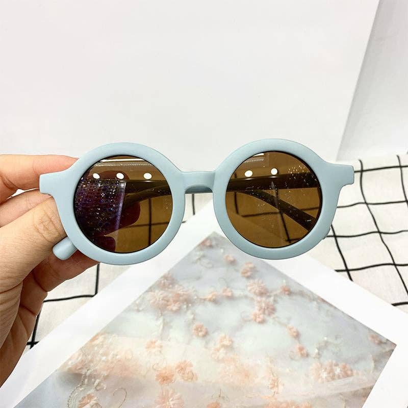 Round Sunglasses for Children UV400 Protection -Blue