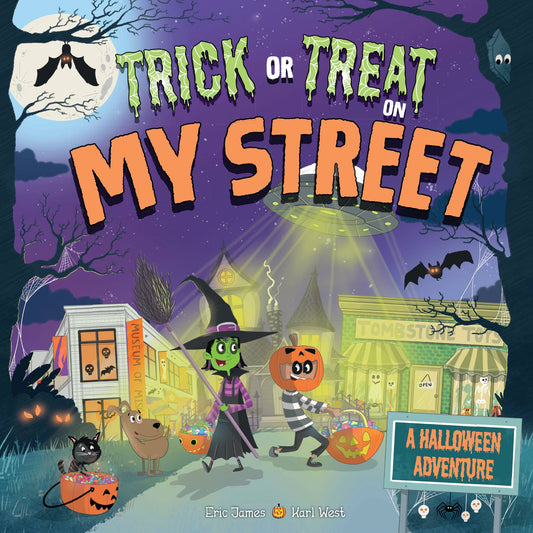 Trick Or Treat On My Street children's picture book cover by Sourcebooks