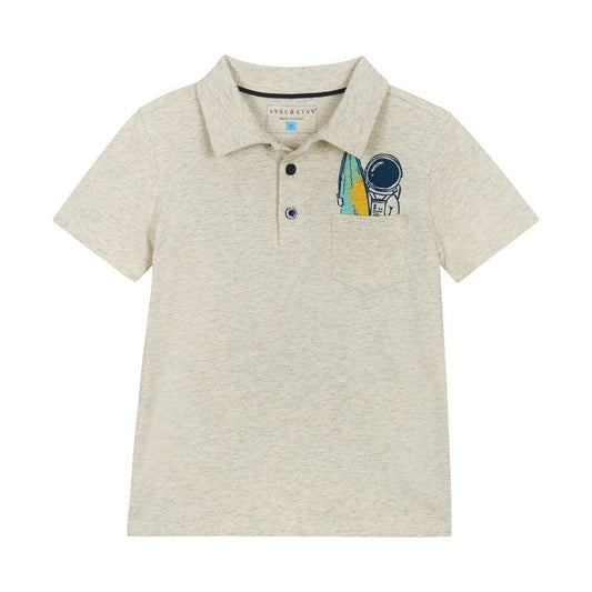 Grey Astronaut Polo Shirt - Andy & Evan