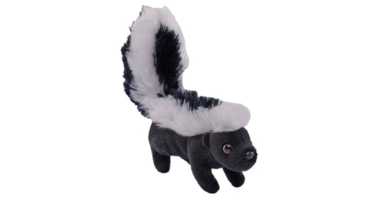 Pocketkins-Eco Skunk plush toy by Wild Republic, sustainable stuffed animal