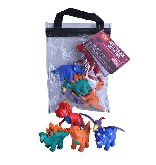 Wild Republic Polybag-Zip Dinosaur Baby 11-inch soft activity toy figure