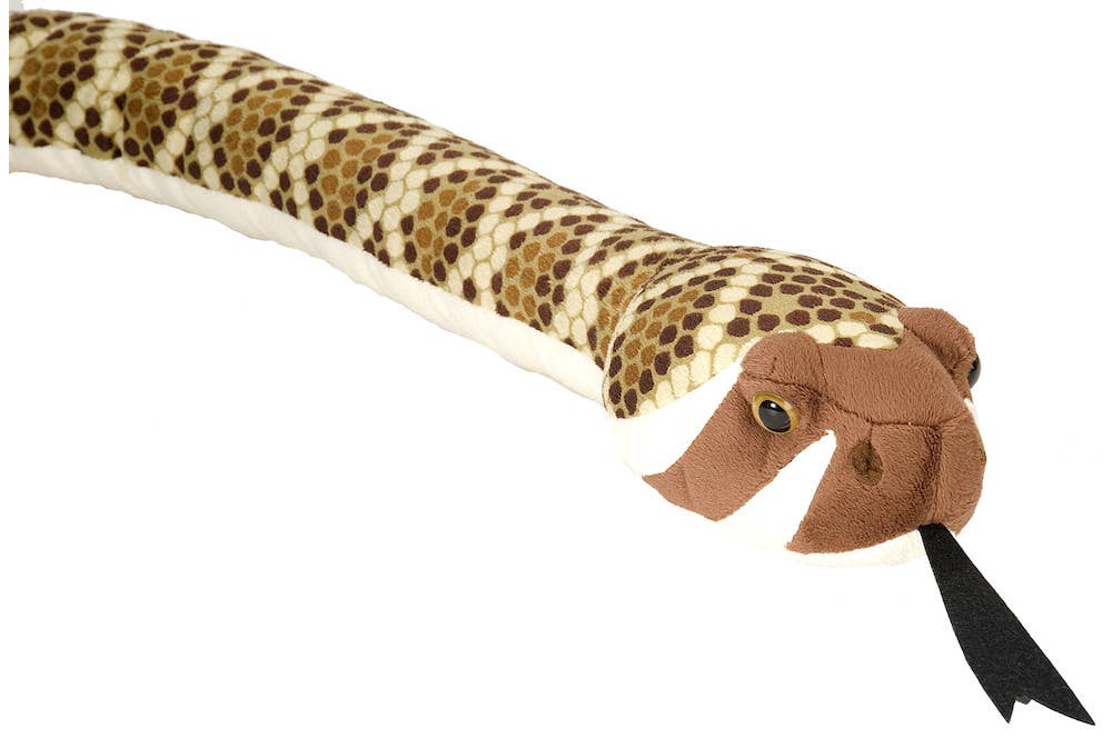Wild Republic Big Head Western Diamondback 70-inch plush stuffed animal with realistic detail and signature tail rattle