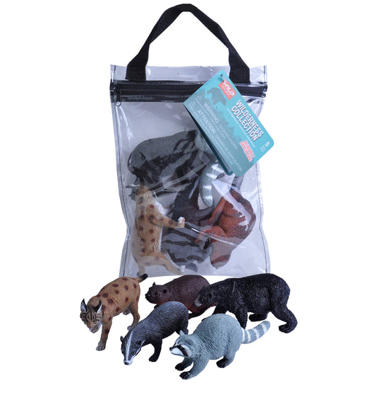 Wild Republic Polybag-Zip Wilderness Collection animal toy figures set