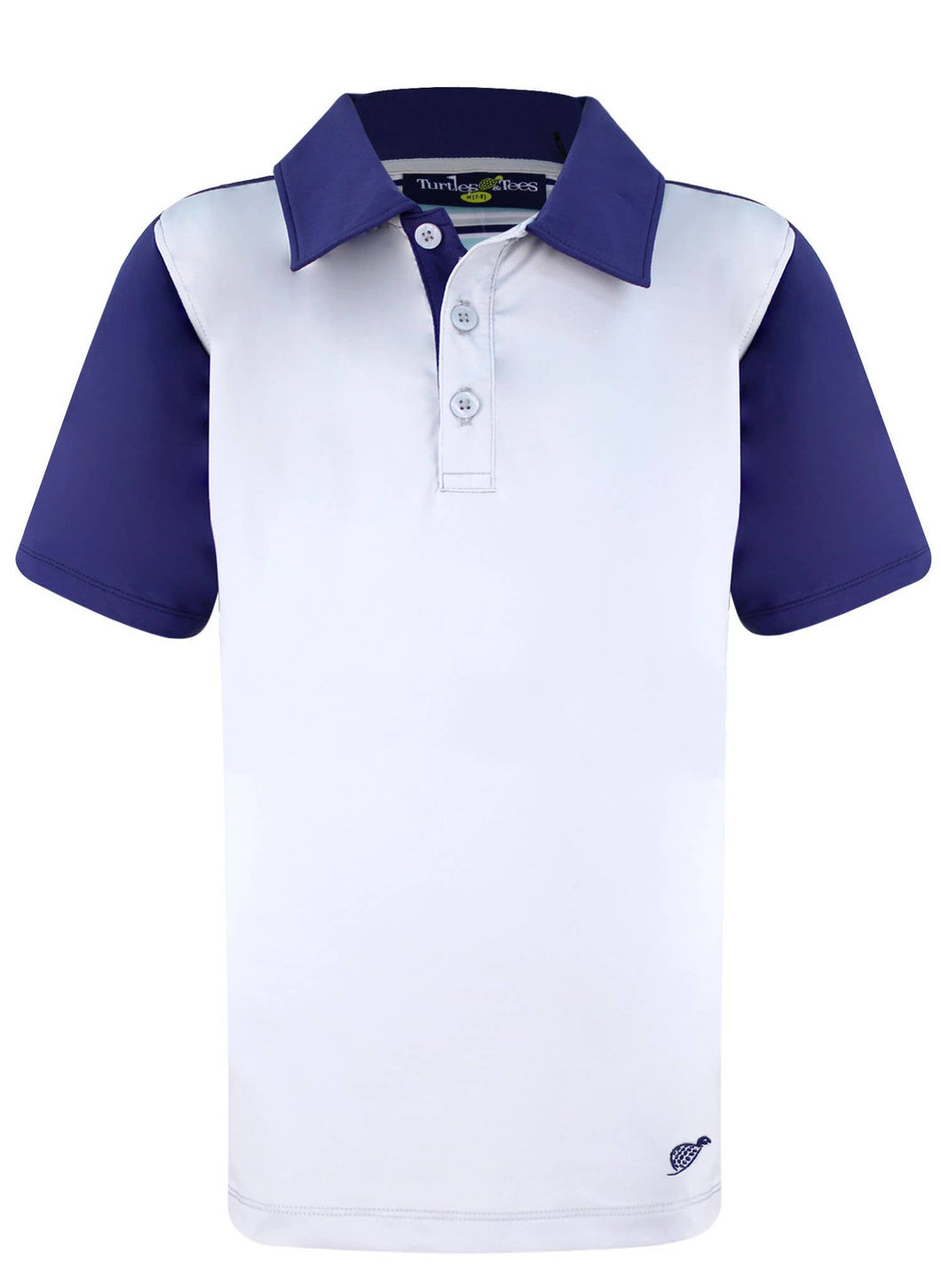 Boy's Performance Polo Shirt - Grey with Navy