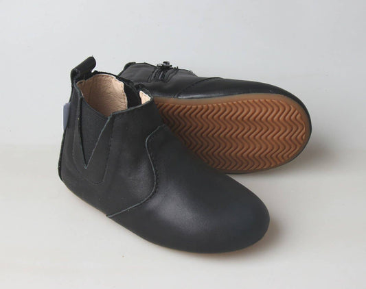 Midnight Boot Chelsea moccasin ankle boot with non-slip sole by Little Love Bug Company