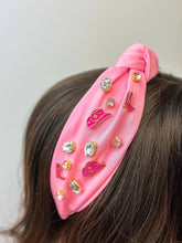 Load image into Gallery viewer, Prep Obsessed Wholesale - Western Embellished Top Knot Headbands: Pink
