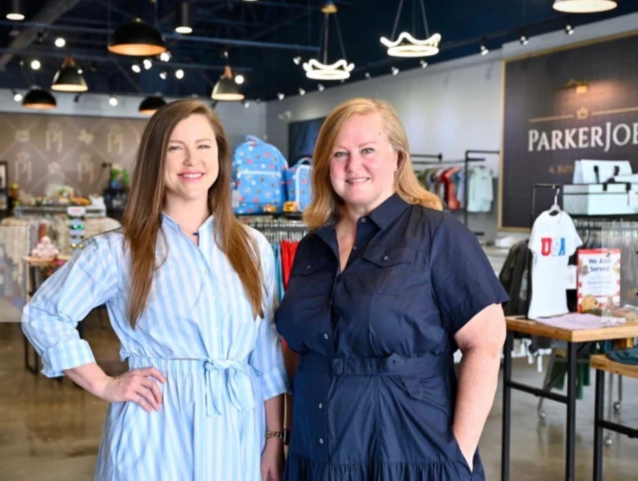 Chelsea and Lisa Hostler, founders of ParkerJoe, in the boutique